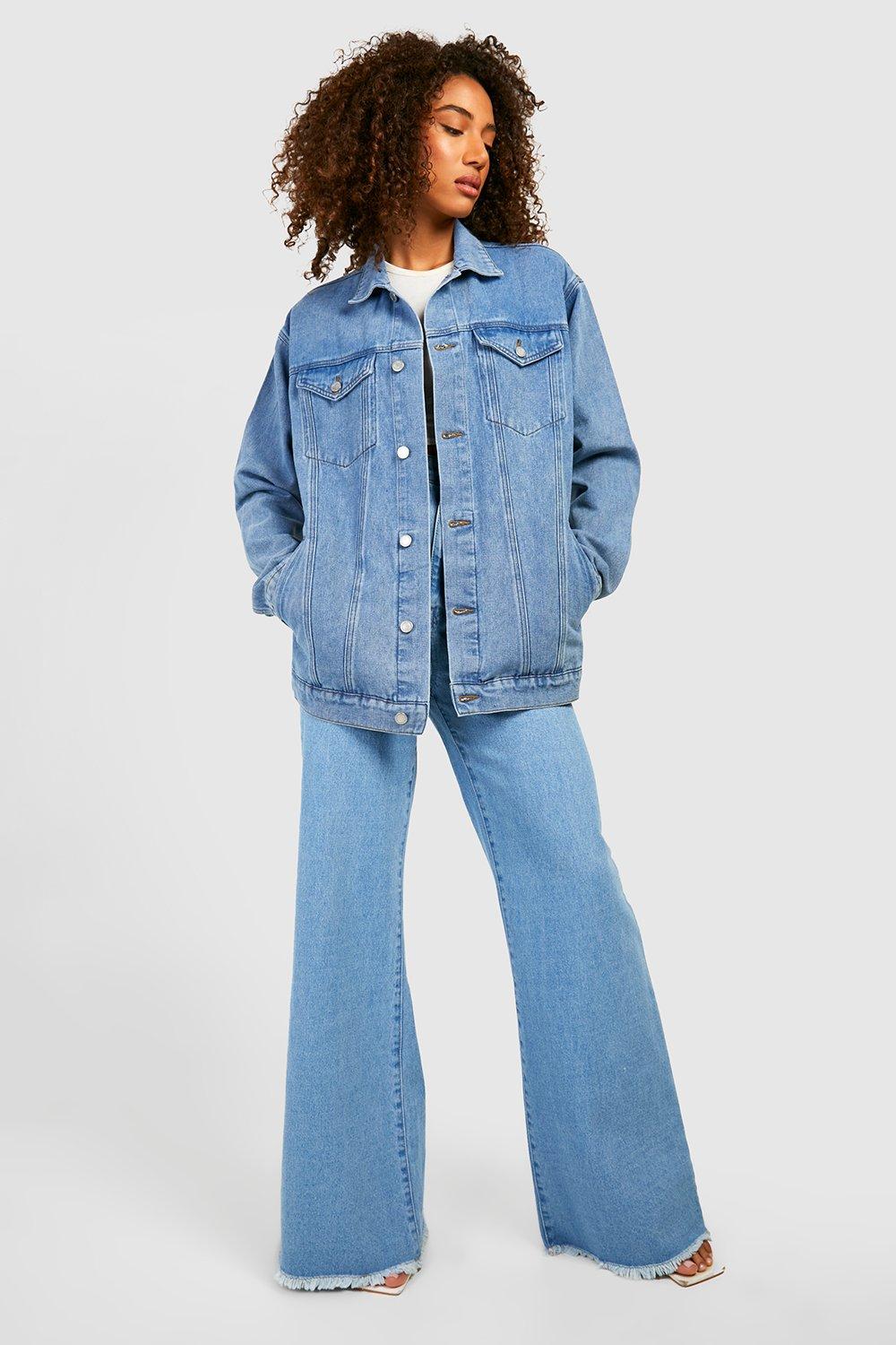 Tall Vintage Wash Oversized Denim Jacket